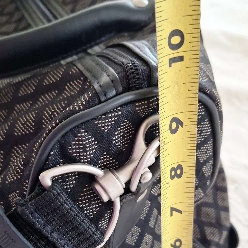 Buxton Black and Brown Patterned Duffel Bag